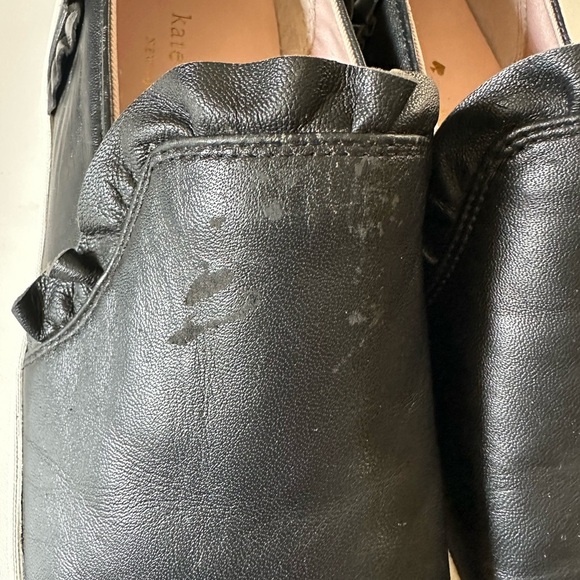 Kate Spade Black Leather Flats loafers size 8 - Picture 7 of 7